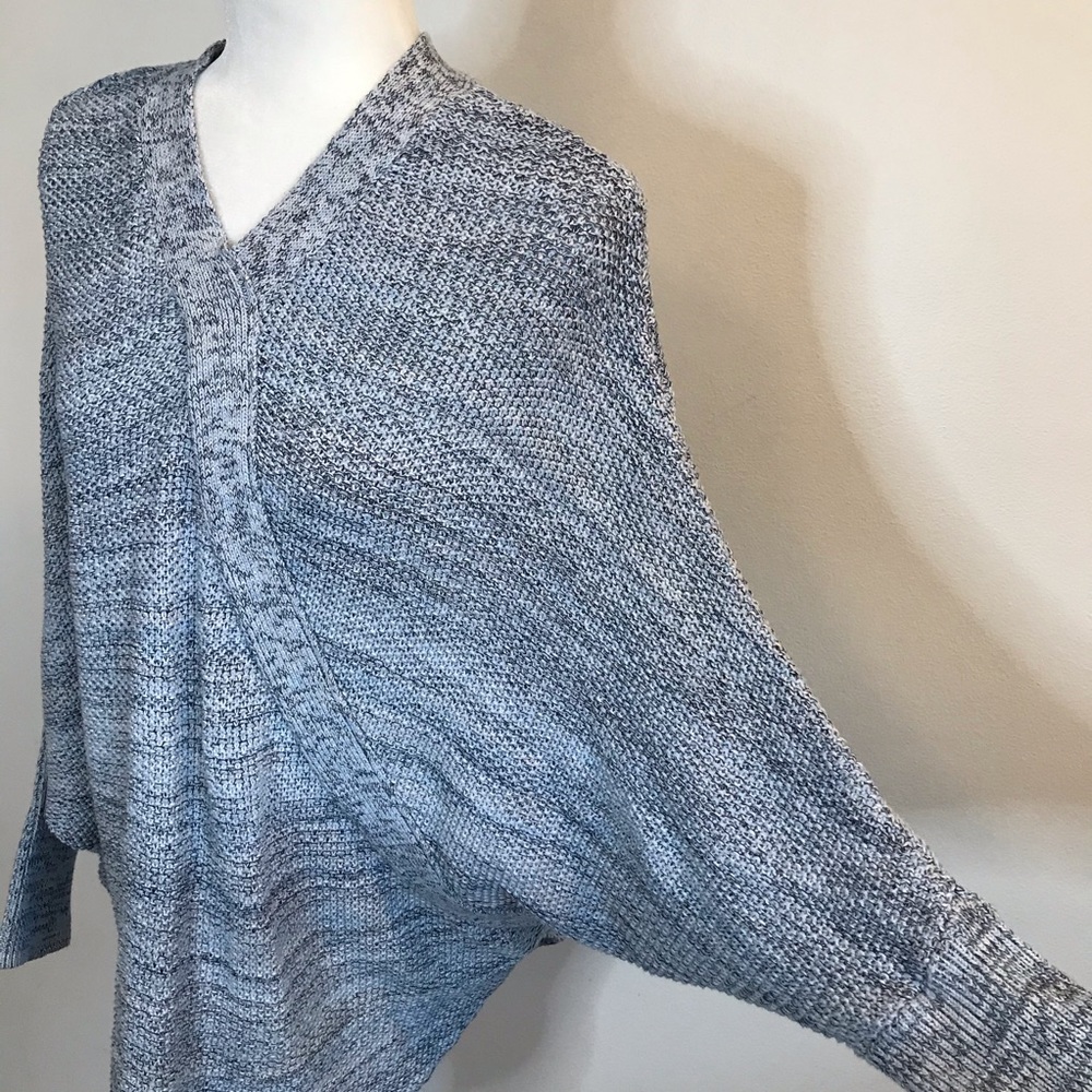 LOFT Lounge Chunky Knit Sweater Oversized Blue - Picture 2 of 6